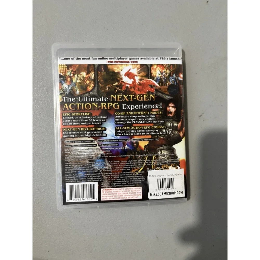 PS3 Untold Legend's Dark Kingdom video game